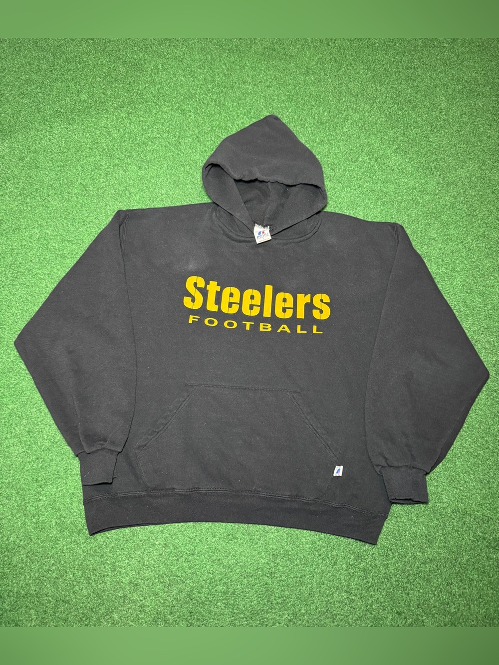 Steelers Russell Hoodie Vintage M/L 23x25 Boxy Pittsburgh Football Sweatshirt